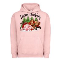 Pigment Salmon merry christmas pig Urban Hoodie - FaDigitalArtStudio