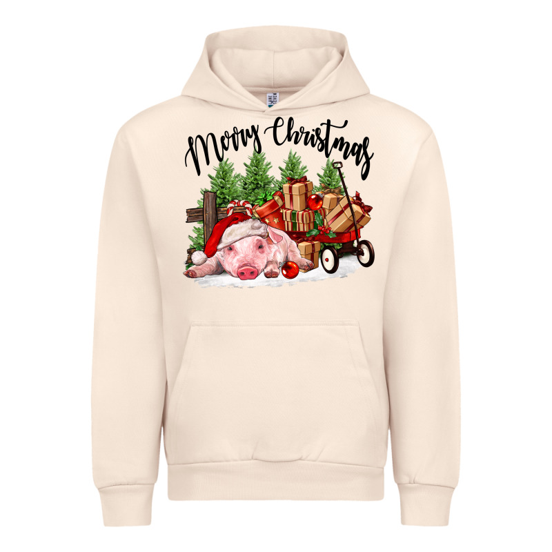 Merry Christmas Pig Urban Hoodie by FaDigitalArtStudio | Teevron
