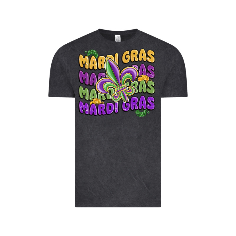 Mardi Gras With Fleur De Lis Vintage Tee by MaliasSmallBusiness | Teevron