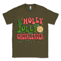 Army Green holly jolly cheerleader Classic Tee - MaliasSmallBusiness