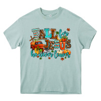 Fall For Jesus He Never Leaves Heavy Core Tee | Teevron