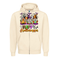Sandshell Happy Halloween Gnomes Zipper Hoodie - texasbilliewilder