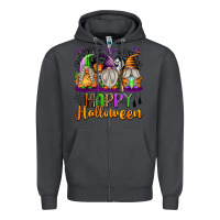 Smoke Happy Halloween Gnomes Zipper Hoodie - texasbilliewilder