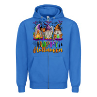 True Royal Happy Halloween Gnomes Zipper Hoodie - texasbilliewilder
