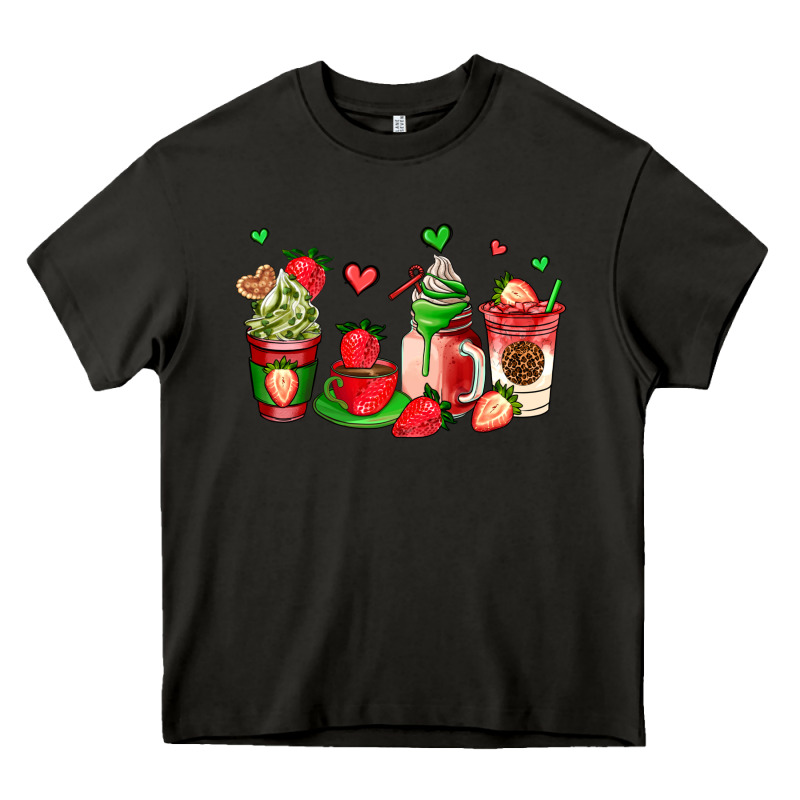 Strawberry Coffee Cups Heavy Core Tee by AdoDesignShop | Teevron
