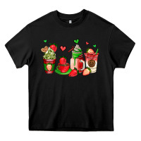 Black strawberry coffee cups Heavy Core Tee - AdoDesignShop
