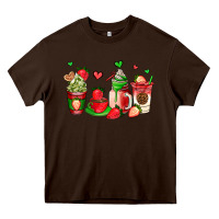 Chocolate Brown strawberry coffee cups Heavy Core Tee - AdoDesignShop