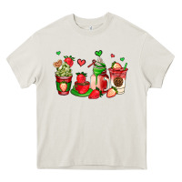 Cream strawberry coffee cups Heavy Core Tee - AdoDesignShop
