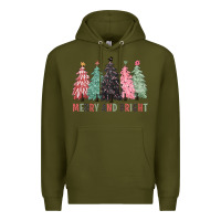 Army Green merry and bright Premium Hoodie - CowGirlArtShop