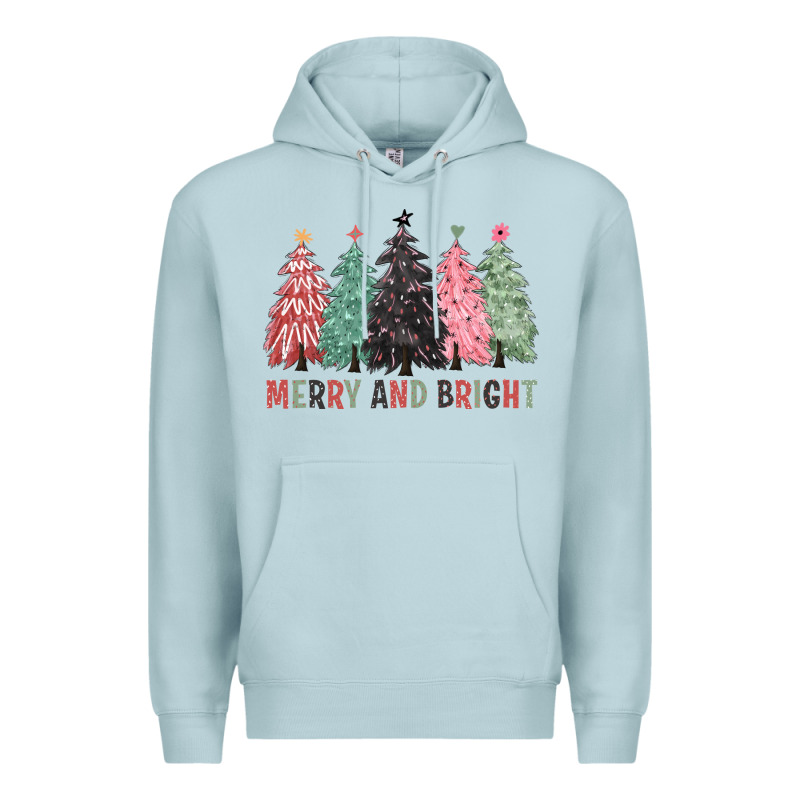 Merry And Bright Premium Hoodie by CowGirlArtShop | Teevron