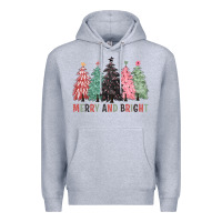 Heather Grey merry and bright Premium Hoodie - CowGirlArtShop