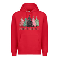 Red merry and bright Premium Hoodie - CowGirlArtShop
