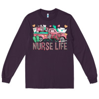 Plum Nurse Life Truck Long Sleeve Tee - BundleAndBundleShop