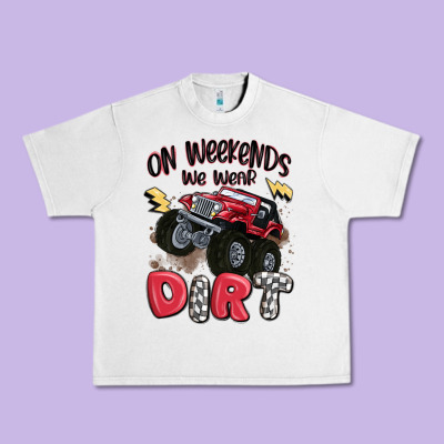 On Weekends We Wear Dirt Urban Heavy Tee Designed By Maliassmallbusiness