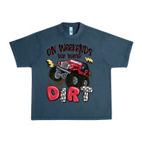 Midnight Navy on weekends we wear dirt Urban Heavy Tee - MaliasSmallBusiness