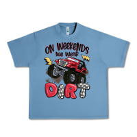 Pebble Blue on weekends we wear dirt Urban Heavy Tee - MaliasSmallBusiness