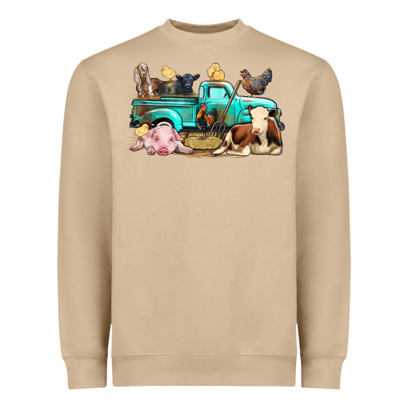 Farm Animals Truck Heavyweight Sweatshirt by BundleAndBundleShop | Teevron