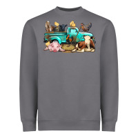 Storm Farm Animals Truck Heavyweight Sweatshirt - BundleAndBundleShop