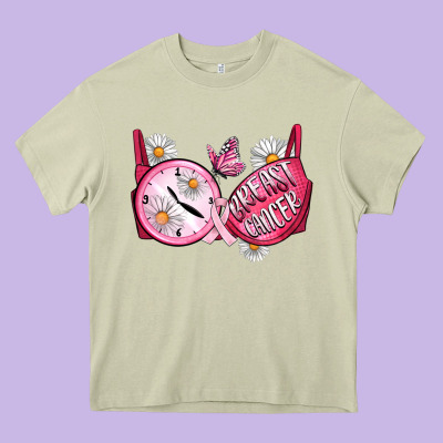 Hour Breast Cancer Bra Heavy Core Tee Designed By Artiststas