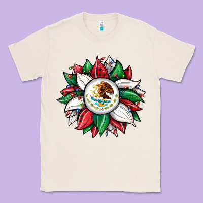 Christmas Sunflower Mexican Flag Classic Tee Designed By Jahusdesignshop