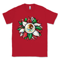 Red Christmas sunflower Mexican flag Classic Tee - JahusDesignShop