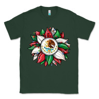 Sports Green Christmas sunflower Mexican flag Classic Tee - JahusDesignShop