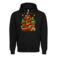 Black Christmas Feliz Navidad sombrero tree Zipper Hoodie - NancyCooperArtShop