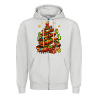 Dove Grey Christmas Feliz Navidad sombrero tree Zipper Hoodie - NancyCooperArtShop
