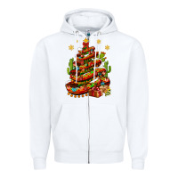Christmas Feliz Navidad Sombrero Tree Zipper Hoodie | Teevron