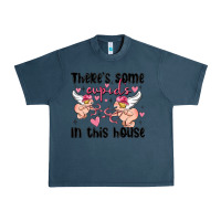 Midnight Navy there's some cupid's in this house Urban Heavy Tee - MaliasSmallBusiness