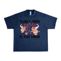 Navy there's some cupid's in this house Urban Heavy Tee - MaliasSmallBusiness