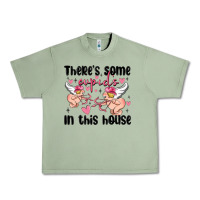 Oil Green there's some cupid's in this house Urban Heavy Tee - MaliasSmallBusiness