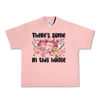 Salmon there's some cupid's in this house Urban Heavy Tee - MaliasSmallBusiness