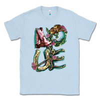 Dusty Blue love boots horseshoe cowboy Classic Tee - NancyCooperArtShop