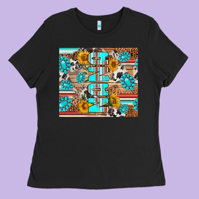 Western Nana Ladies Tee Designed By Ranaportraitstore