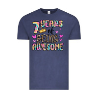 Vintage Denim 7 years of being awesome Vintage Tee - MaliasSmallBusiness