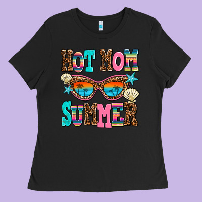 Hot Mom Summer Ladies Tee Designed By Adodesignshop