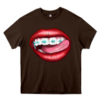 Lips Dental Braces Heavy Core Tee | Teevron