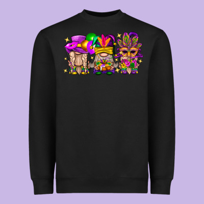 Mardi Gras Gnomies Cakes Flowers And Balloon Heavyweight Sweatshirt Designed By Bundleandbundleshop