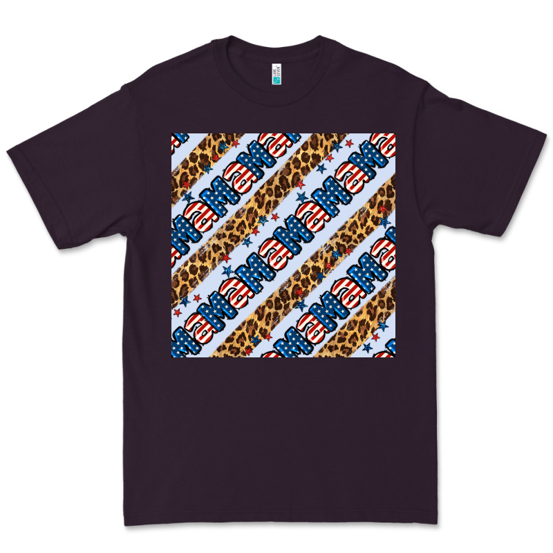 American Mama Leopard Seamless Pattern Premium Tee by BundleAndBundleShop | Teevron
