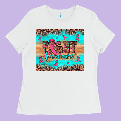 Fight For A Cure Ladies Tee Designed By Jahusdesignshop