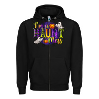 Black I'm a Haunt Mess Zipper Hoodie - texasbilliewilder