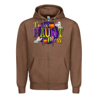 Chestnut I'm a Haunt Mess Zipper Hoodie - texasbilliewilder