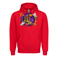 Red I'm a Haunt Mess Zipper Hoodie - texasbilliewilder