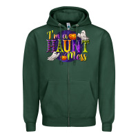 Sports Green I'm a Haunt Mess Zipper Hoodie - texasbilliewilder