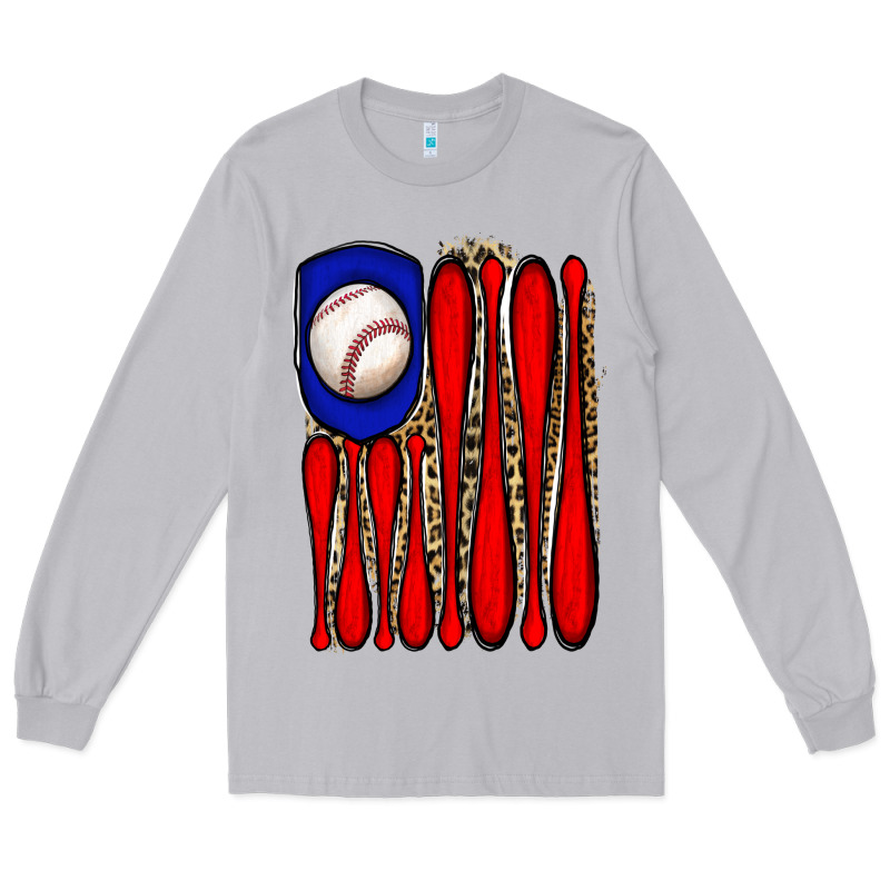 Leopard Baseball Flag Long Sleeve Tee by JahusDesignShop | Teevron