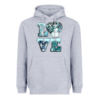 Heather Grey love winter Heavyweight Hoodie - CowGirlArtShop