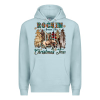 Blue Mist rockin around the christmas tree Premium Hoodie - CowGirlArtShop