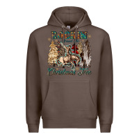 Coffee rockin around the christmas tree Premium Hoodie - CowGirlArtShop