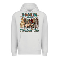 Dove Grey rockin around the christmas tree Premium Hoodie - CowGirlArtShop